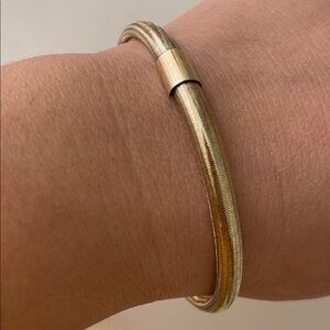 Vintage EM7 925 Thailand Gold plated Bangle Bracelet